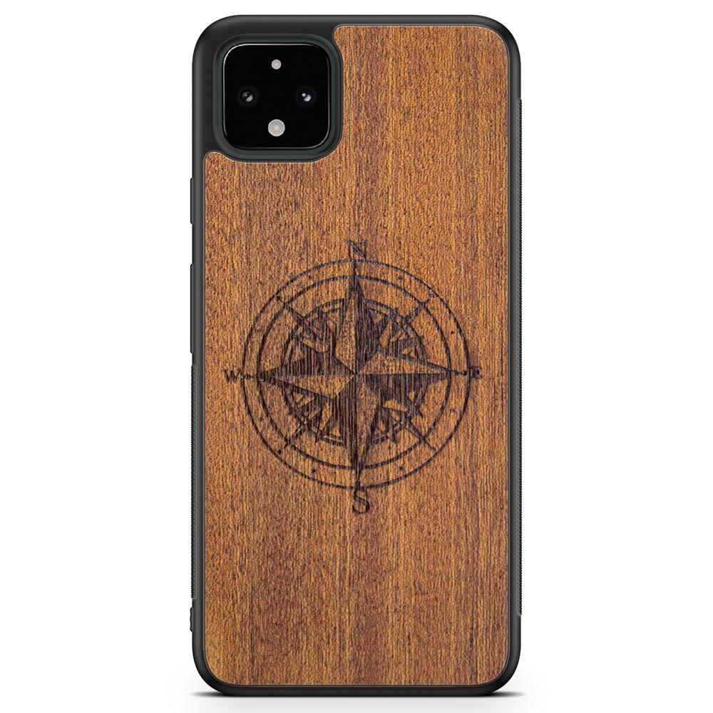 Compass luxury Mahogany wood phone case