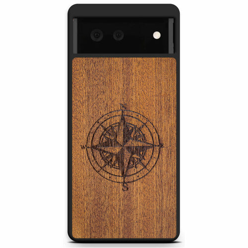 Compass luxury Mahogany wood phone case