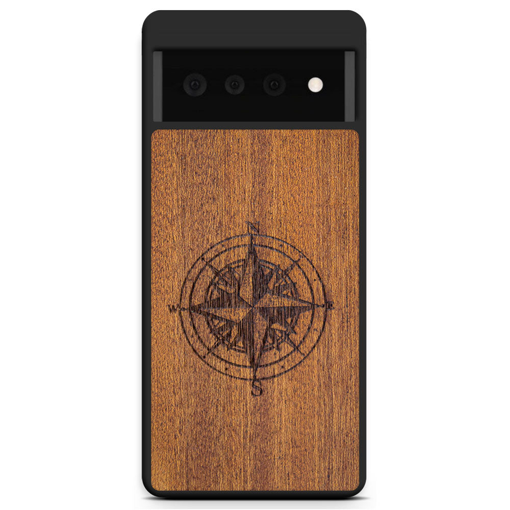 Compass luxury Mahogany wood phone case