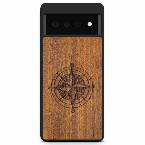 Compass luxury Mahogany wood phone case