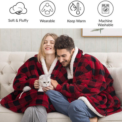 Winter Warm Fleece HOODIE blanket fluffy