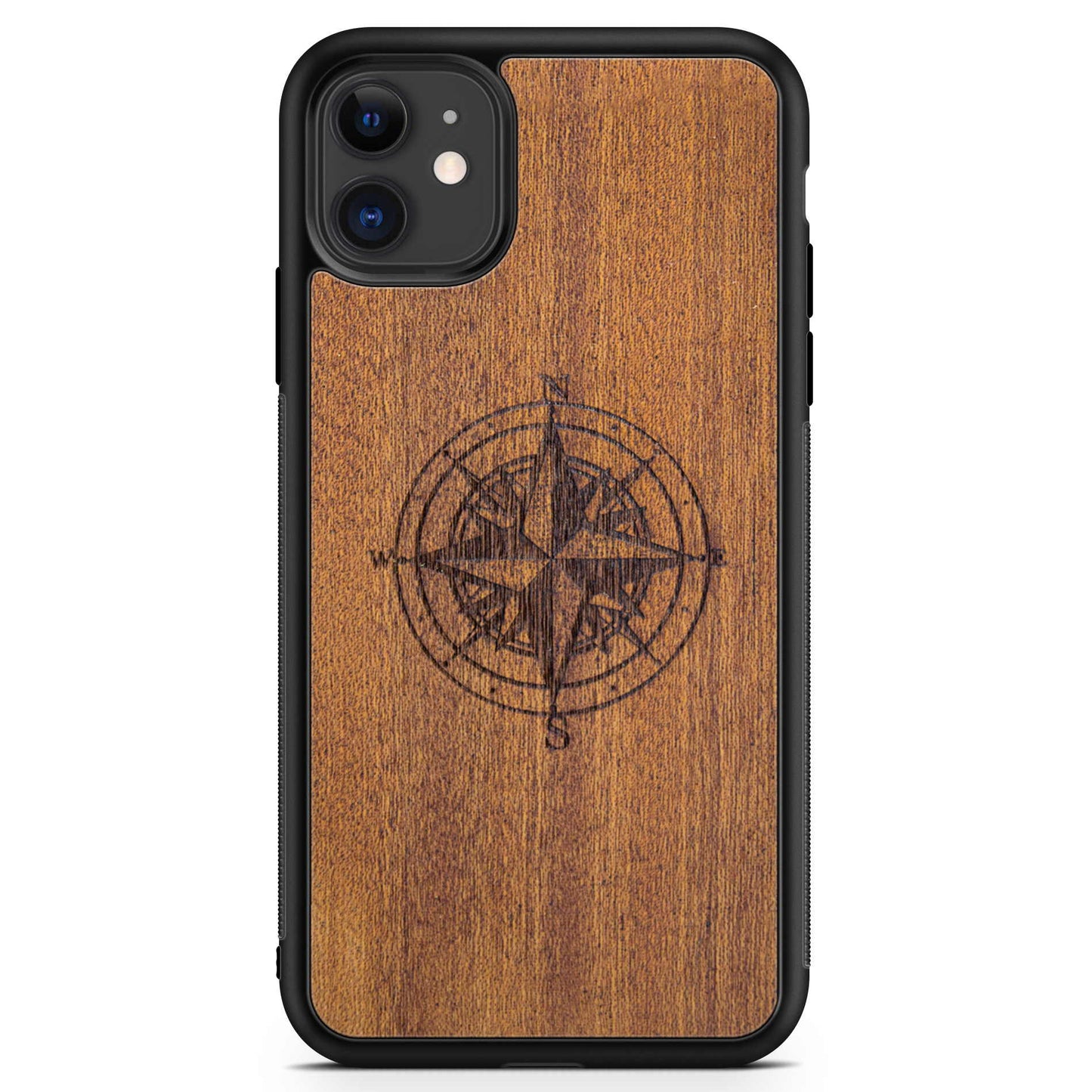 Compass luxury Mahogany wood phone case