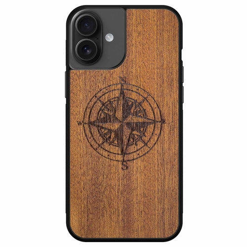 Compass luxury Mahogany wood phone case