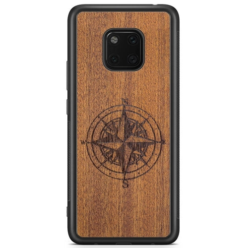 Compass luxury Mahogany wood phone case