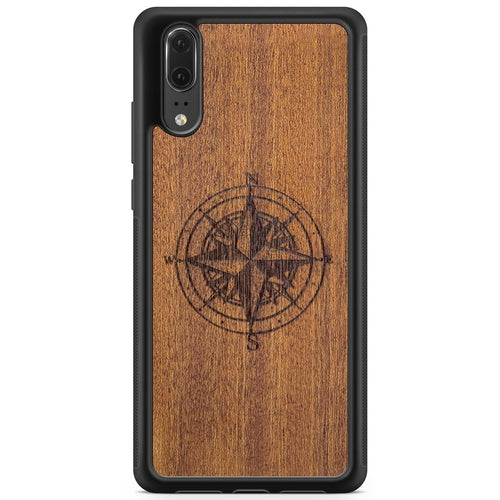 Compass luxury Mahogany wood phone case