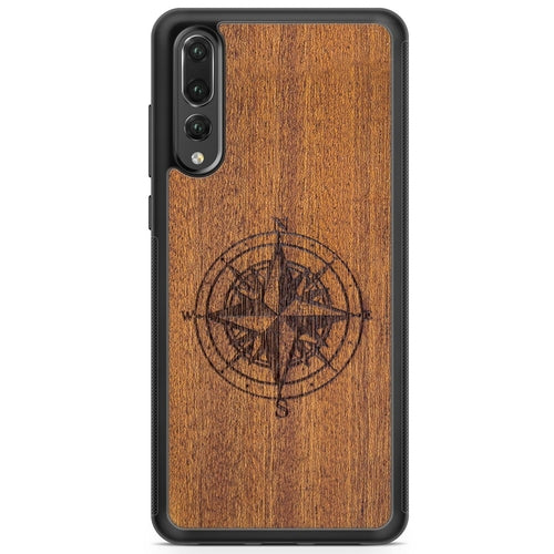 Compass luxury Mahogany wood phone case