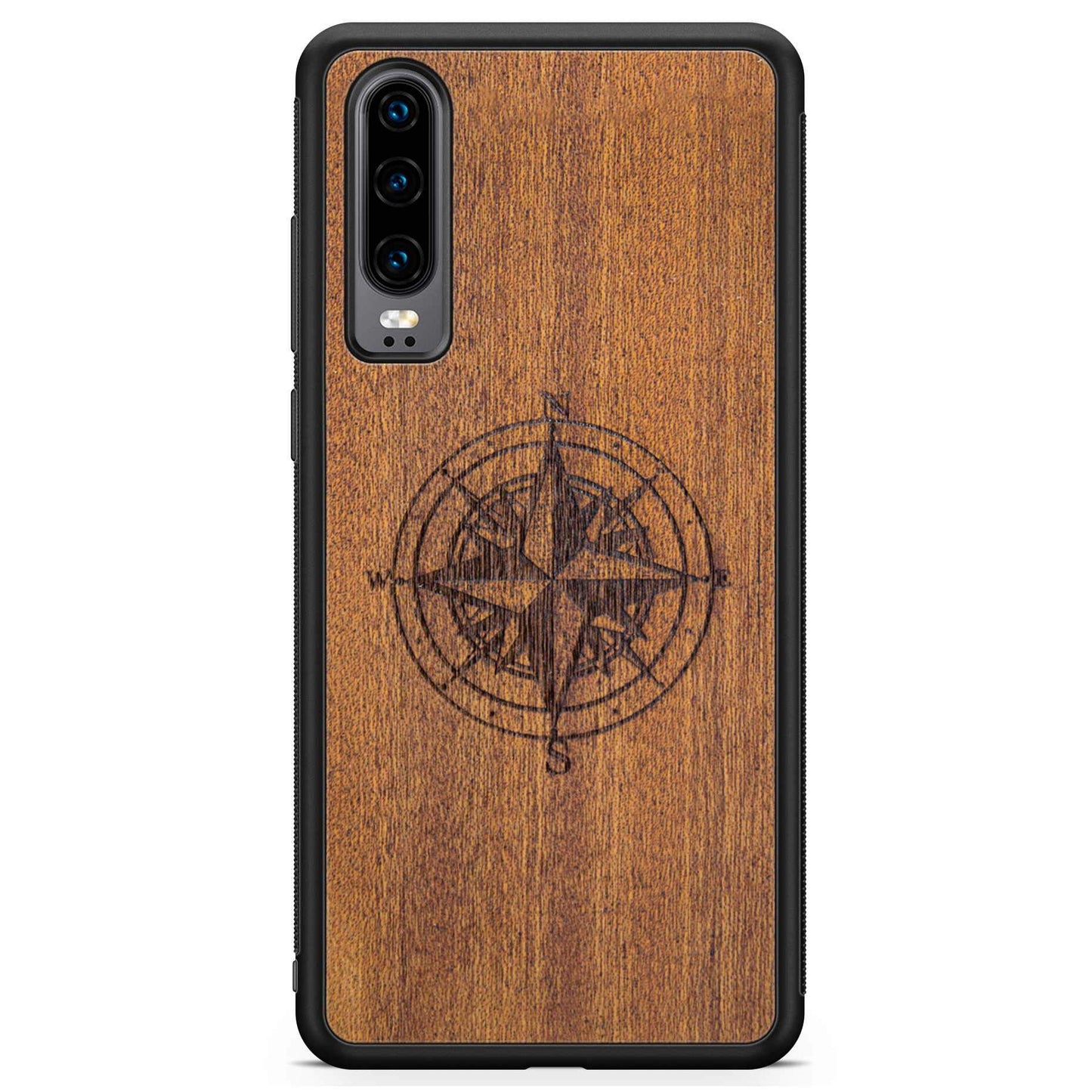 Compass luxury Mahogany wood phone case