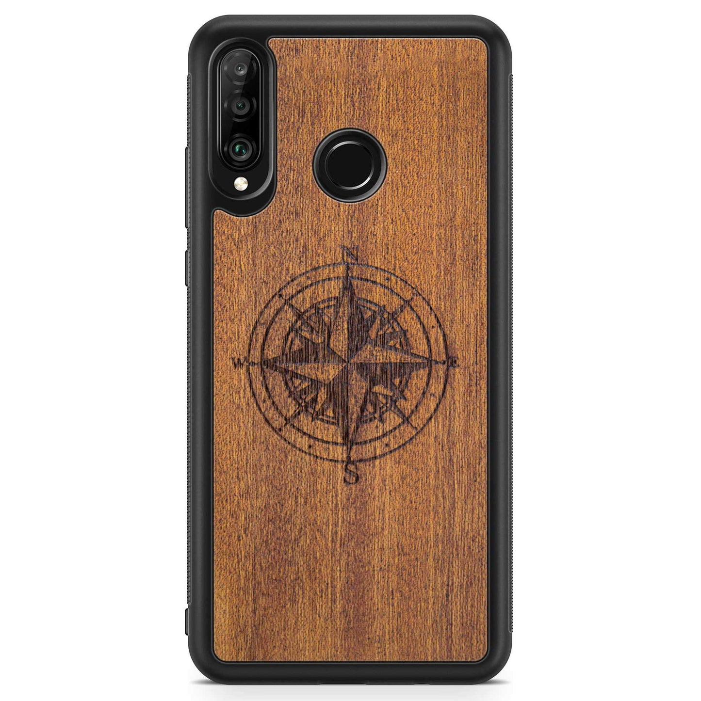 Compass luxury Mahogany wood phone case