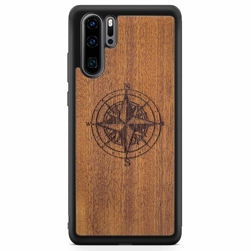 Compass luxury Mahogany wood phone case