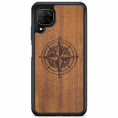 Compass luxury Mahogany wood phone case