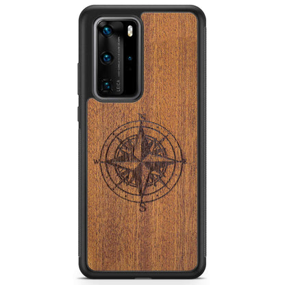 Compass luxury Mahogany wood phone case