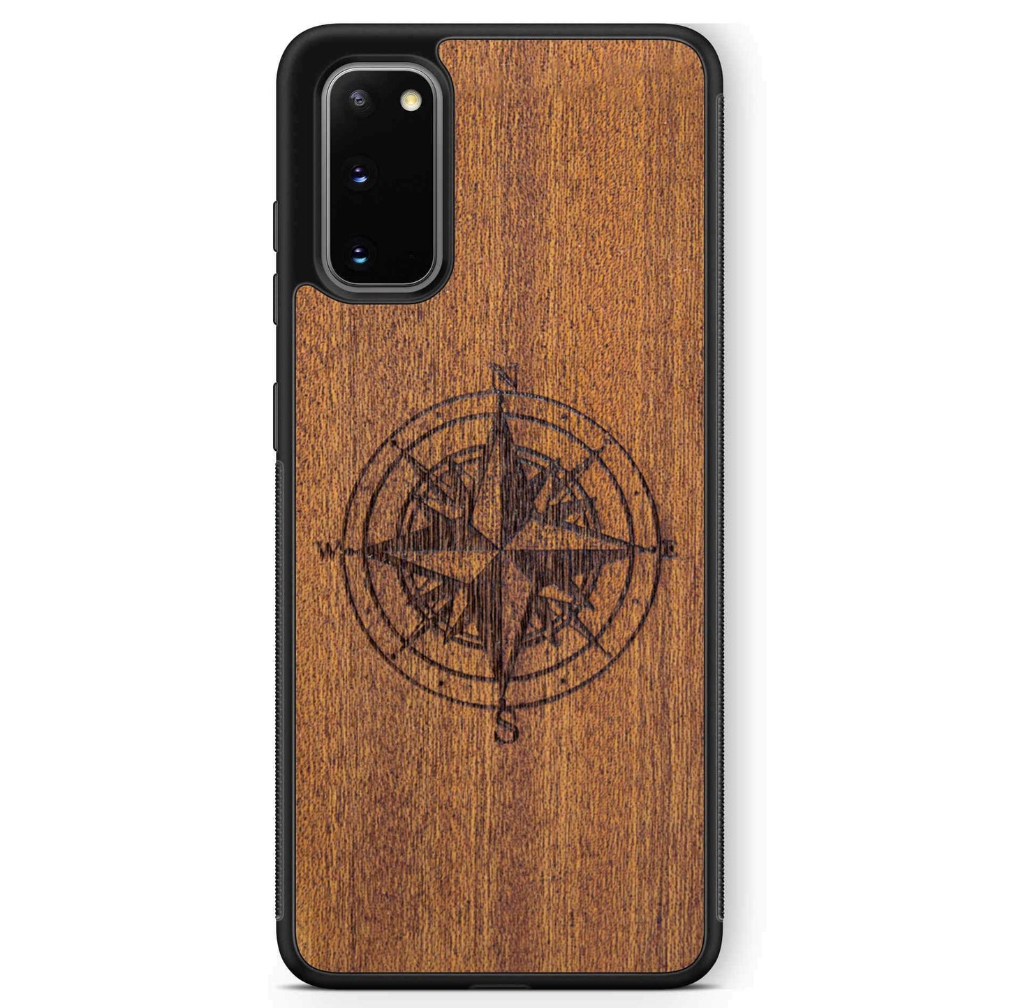 Compass luxury Mahogany wood phone case