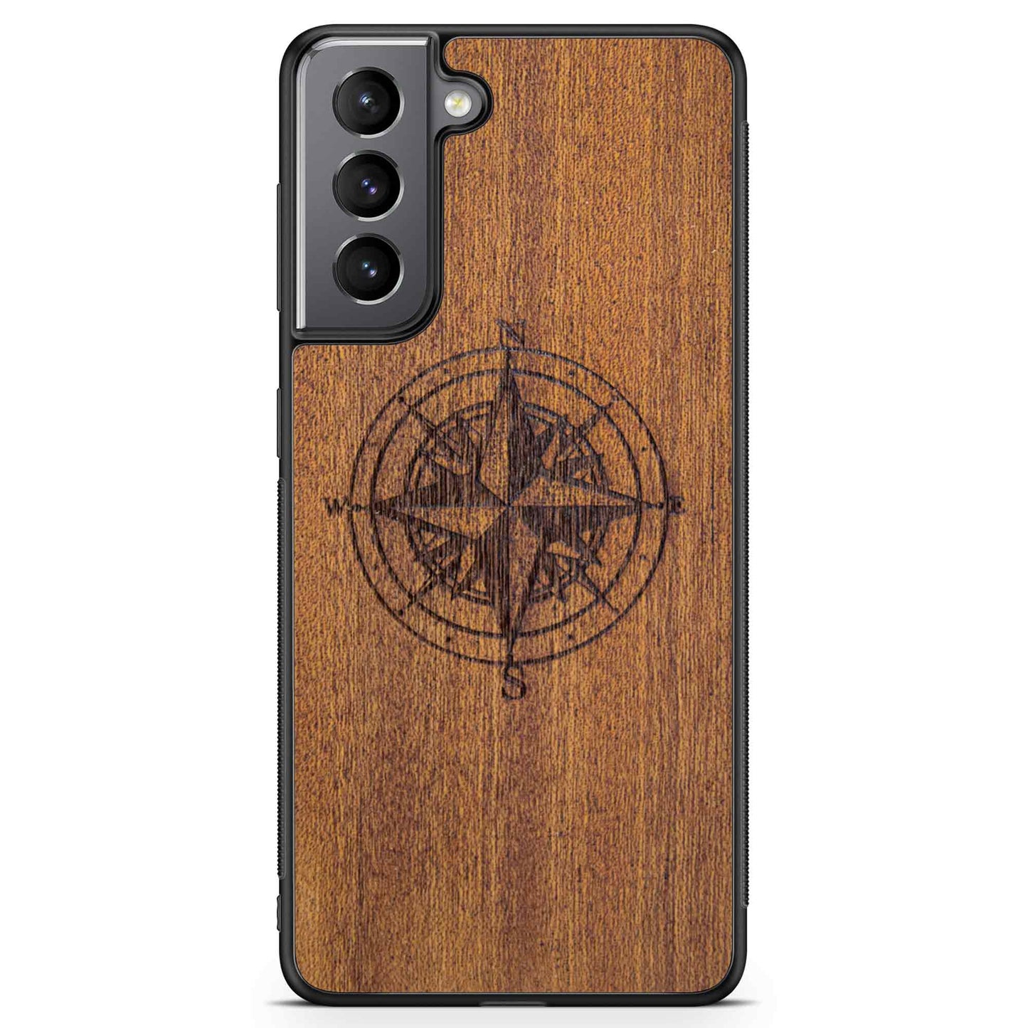 Compass luxury Mahogany wood phone case