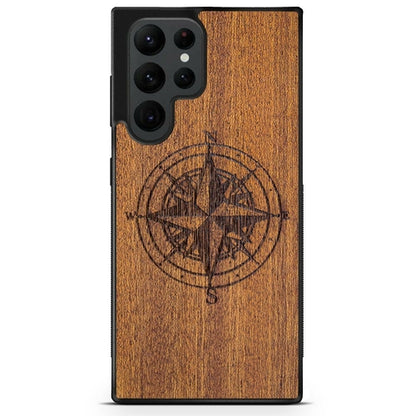 Compass luxury Mahogany wood phone case