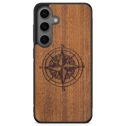 Compass luxury Mahogany wood phone case