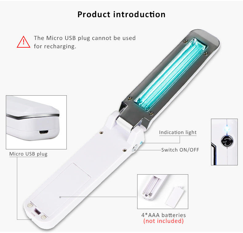 Portable ultraviolet Sterilization lamp