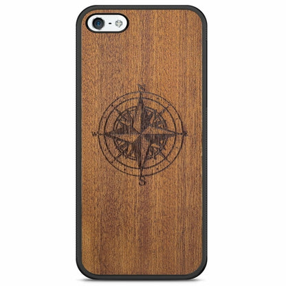 Compass luxury Mahogany wood phone case