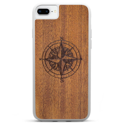 Compass luxury Mahogany wood phone case