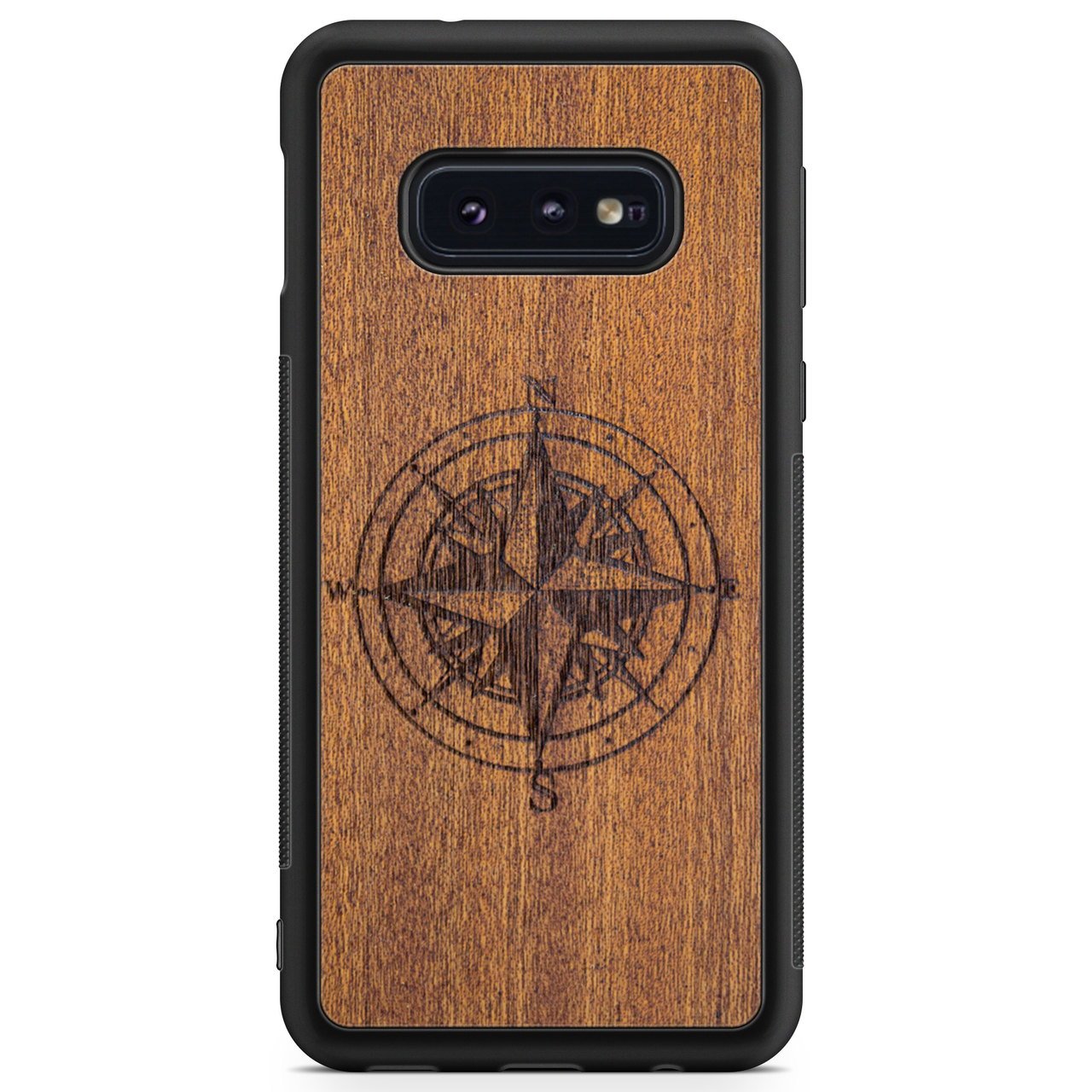 Compass luxury Mahogany wood phone case