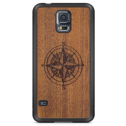 Compass luxury Mahogany wood phone case