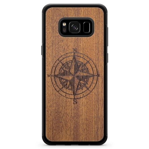 Compass luxury Mahogany wood phone case