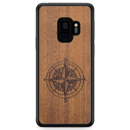 Compass luxury Mahogany wood phone case