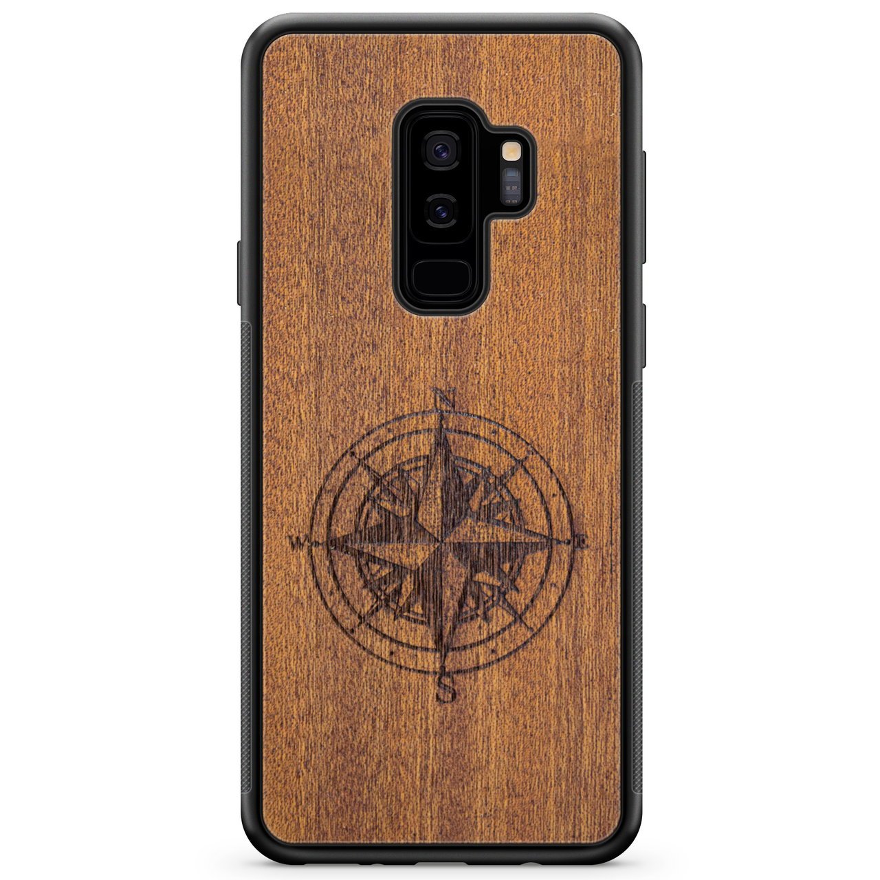 Compass luxury Mahogany wood phone case